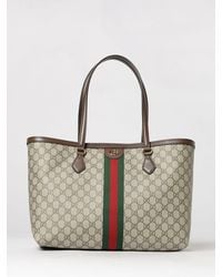 Gucci - Ophidia Gg Supreme Shoulder Bag With Web Stripe - Lyst