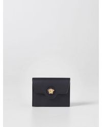 Versace - La Medusa Credit Card Holder In Grained Leather - Lyst