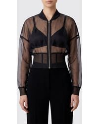 Rick Owens - Cropped Sheer Nylon Bomber Jacket With Zip Closure - Lyst