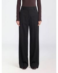 Courreges - Courr&Egrave	Ges High-Waisted Wool-Blend Wide-Leg Trousers With Tailored Cut - Lyst