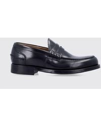 Green George - Brushed Leather Loafers With Saddle Strap And Leather Sole - Lyst