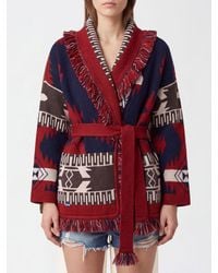 Alanui - Robe-Cardigan Aus Kaschmir Mit Ethnischem Muster Und Fransen - Lyst