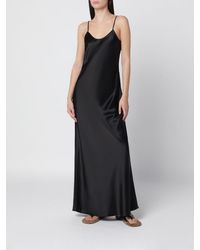 Almada Label - Long V-Neck Satin Slip Gown - Lyst