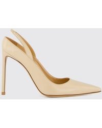 Francesco Russo - Leather Slingback Pumps With High Stiletto Heel - Lyst
