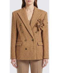 GIUSEPPE DI MORABITO - Double-Breasted Cotton Blend Blazer - Lyst