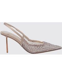 Le Silla - Gilda Crystal-Embroidered Mesh High-Heeled Slingback Pumps - Lyst