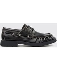 CAMPERLAB - Mil 1978 Aged Leather Boat Shoes With Square Toe And Adjustable Straps - Lyst
