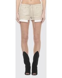 Rick Owens - Leather Shorts With Drawstring - Lyst