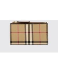 Burberry - Vintage Check Coated Cotton Bifold Wallet - Lyst