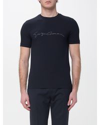 Giorgio Armani - Stretch Cotton T-Shirt With Logo - Lyst