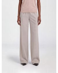 Herno - High-Waisted Jersey Palazzo Trousers With Drawstring - Lyst