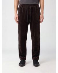Y-3 - Velvet Trousers With Drawstring Waist And Side Pockets - Lyst