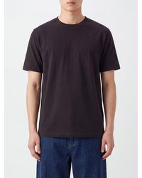 Thom Krom - Longline Cotton Crewneck T-Shirt With Contrast Logo - Lyst