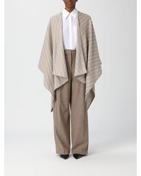 Fendi - Poncho De Lana Y Seda Con Motivo Ff All-Over - Lyst