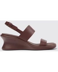 Camper - Louise Leather Wedge Sandals - Lyst
