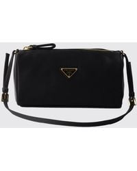 Prada - Silk Mini Bag With Triangle Logo - Lyst