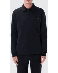 Valentino - Slim Fit Long-Sleeved Cotton Polo With Vlogo Signature - Lyst