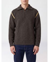 Maison Margiela - Pure Wool Jumper With Sailor Collar And Half-Zip - Lyst