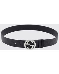Gucci - Gg Monogram Coated Cotton Belt - Lyst