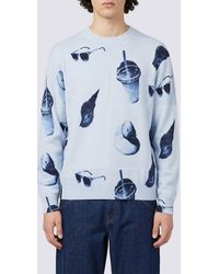 Paul Smith - Cotton Crew Neck Pullover With Graphic Print - Lyst