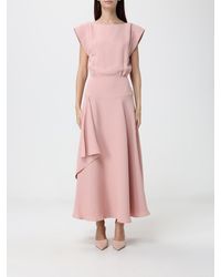 KARL LAGERFELD - Sleeveless A-Line Crêpe Midi Dress For Ceremonies And Cocktails - Lyst