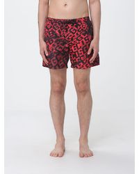 Gcds - Nylon Swimsuit With All-Over Logo - Lyst