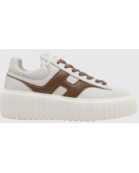 Hogan - H-Stripes Smooth Leather Platform Trainers - Lyst