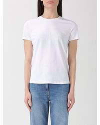 Elisabetta Franchi - Jersey T-Shirt With Embroidered Logo - Lyst
