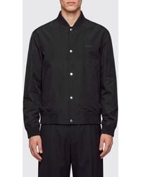BOSS - Technical Fabric Varsity Bomber Jacket With Button Closure - Lyst