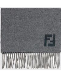 Fendi - Ff Double-Face Wool Scarf - Lyst