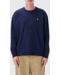 Polo Ralph Lauren - Long-Sleeved Cotton T-Shirt With Embroidered Logo - Lyst