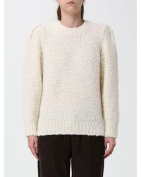 Isabel Marant - Virgin Wool Crewneck Jumper With Ruched Shoulders - Lyst
