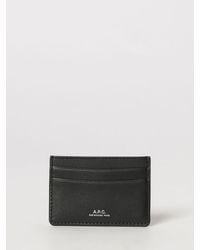 A.P.C. - Andre Vegetable-Tanned Leather Flat Card Holder - Lyst