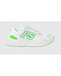Philipp Plein - Leather And Mesh Low-Top Trainers With Contrast Monogram - Lyst
