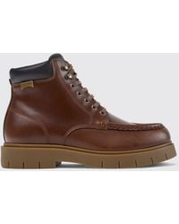 Camper - Alaro Bicolour Leather Lace-Up Ankle Boots With Padded Ankle - Lyst