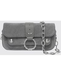Zadig & Voltaire - Zadig &Amp Voltaire Kate Suede Leather Wallet On Chain Mini Bag - Lyst