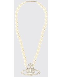 Vivienne Westwood - Orb Choker With Faux Pearls And Crystals - Lyst