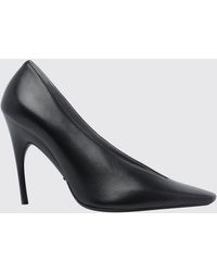 Balenciaga - Duchesse Calfskin Leather Pumps With High Stiletto Heel - Lyst