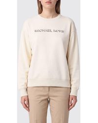 Michael Kors - Cotton Crewneck Sweatshirt With Contrasting Logo And Dropped Shoulders - Lyst