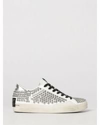 Crime London - Distressed Leather Low-Top Sneakers With Stud Application - Lyst