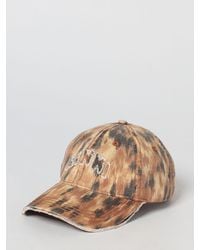 Ganni - Animal Print Organic Cotton Hat - Lyst