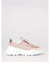 Versace Jeans Couture - Leather And Lurex Mesh Sneakers - Lyst