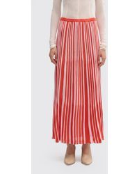 MACCAPANI - Pleated Viscose Blend Skirt - Lyst