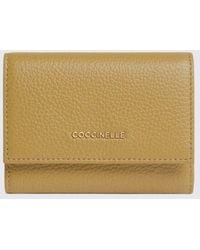 Coccinelle - Metallic Soft Grained Leather Wallet - Lyst