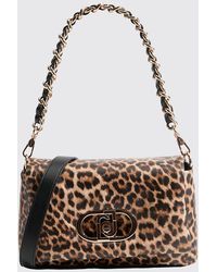 Liu Jo - Animal Print Faux Leather Lapuffy M Bag - Lyst