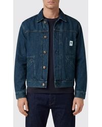 Maison Kitsuné - Maison Kitsun&Eacute Cotton Denim Jacket With Applied Logo - Lyst