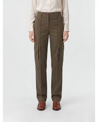 Burberry - High-Waisted Slim Fit Cotton-Blend Cargo Trousers - Lyst