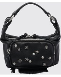Marge Sherwood - Mini Leather Hobo Bag With Studs, Fringes And Star Embroidery - Lyst