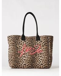 Liu Jo - Animal Print Canvas Tote Bag With Double Handle - Lyst