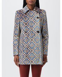 Etro - Double-breasted Blazer In Jacquard Fabric - Lyst
